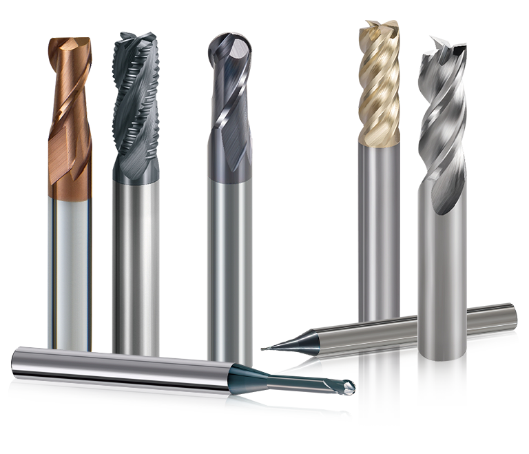 Ändfräsar i massiv hårdmetall